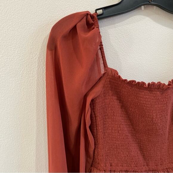 NWT Aritzia Tempest mini dress Carmine Red Size Small - Picture 4 of 11